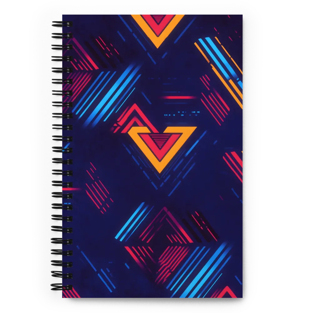 Dynamic Geometric Symphony | Spiral Notebook