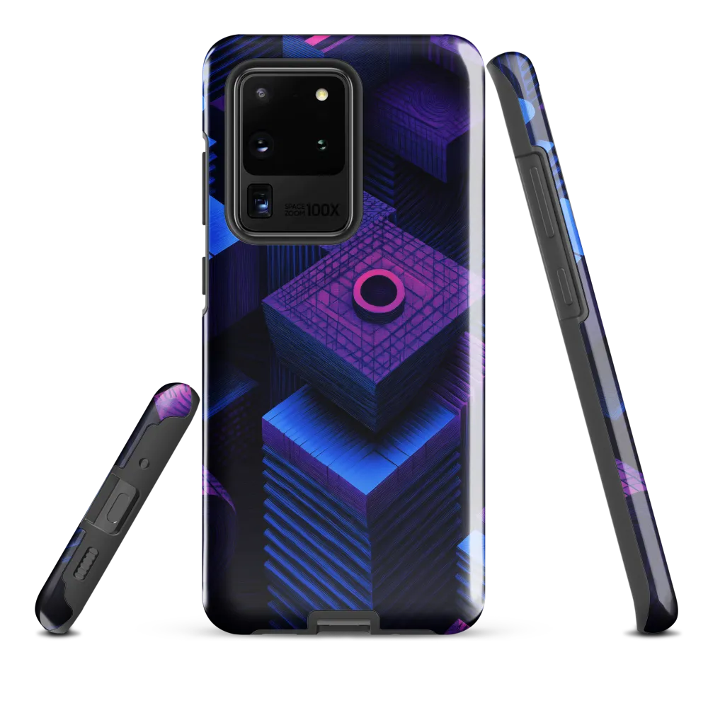Geometric Dreams in Blue and Purple