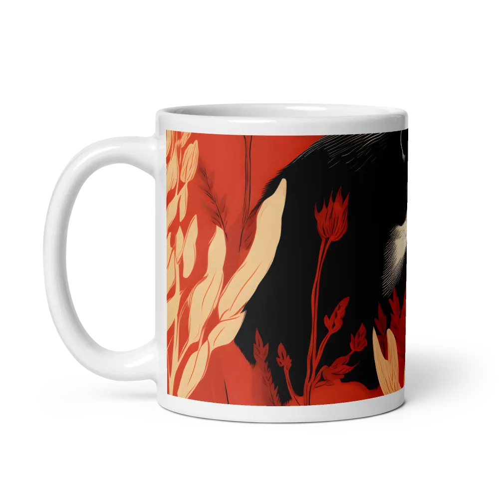 Whimsical Badger Dance | Mug with White inside | 11 oz