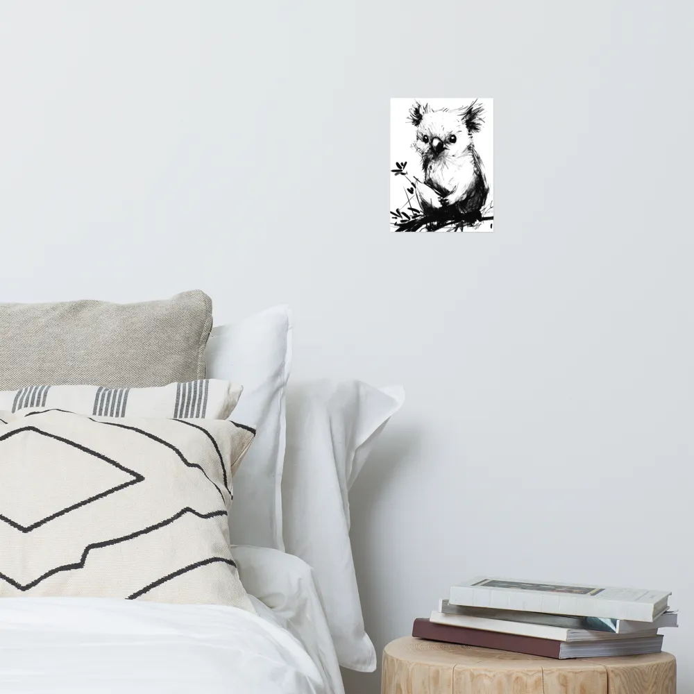 Whimsical Koala in Ink | Poster | 8″×10″