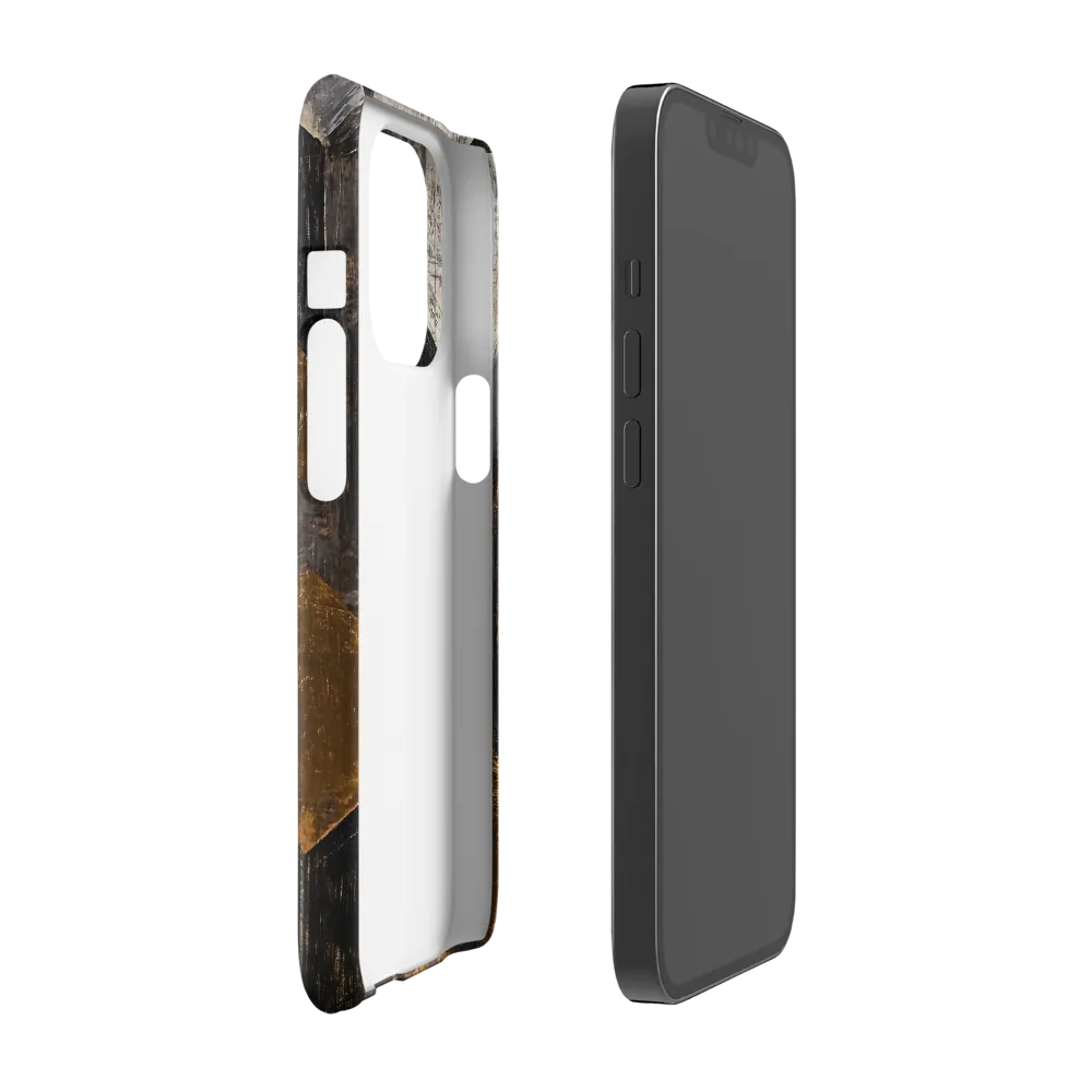 Geometric Harmony in Gold and Black | Phone Case |  13 Pro | Snap Case | Glossy
