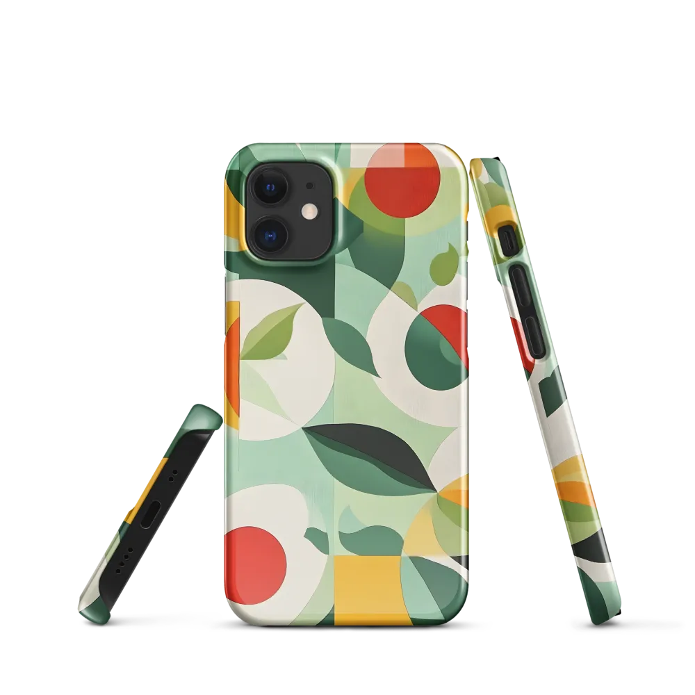 Harmony in Shapes: A Playful Abstract Design | Phone Case |  12 Mini | Snap Case | Glossy