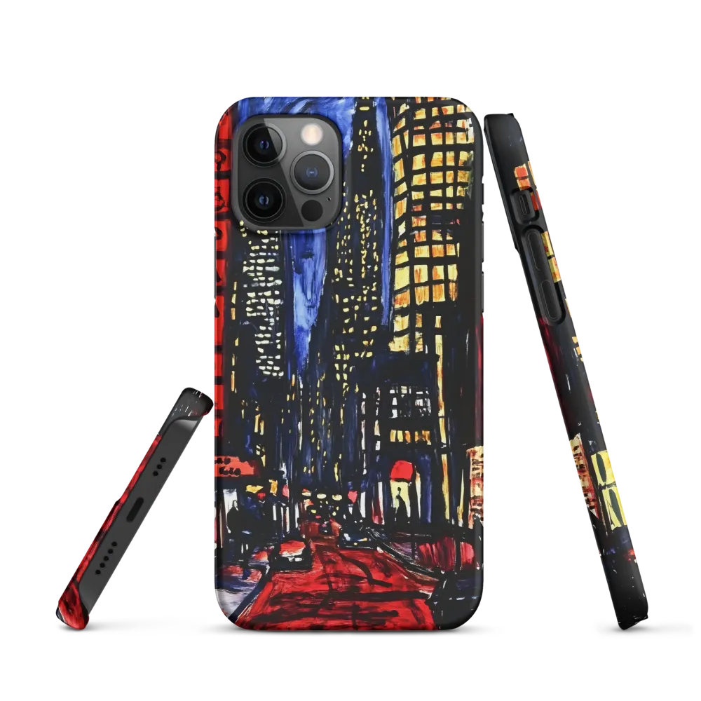 Urban Nightscape: A Journey Through Neon Lights | Phone Case |  12 Pro | Snap Case | Matte