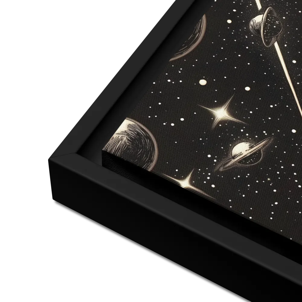 Celestial Reverie | Canvas with Black Frame | 12″×12″