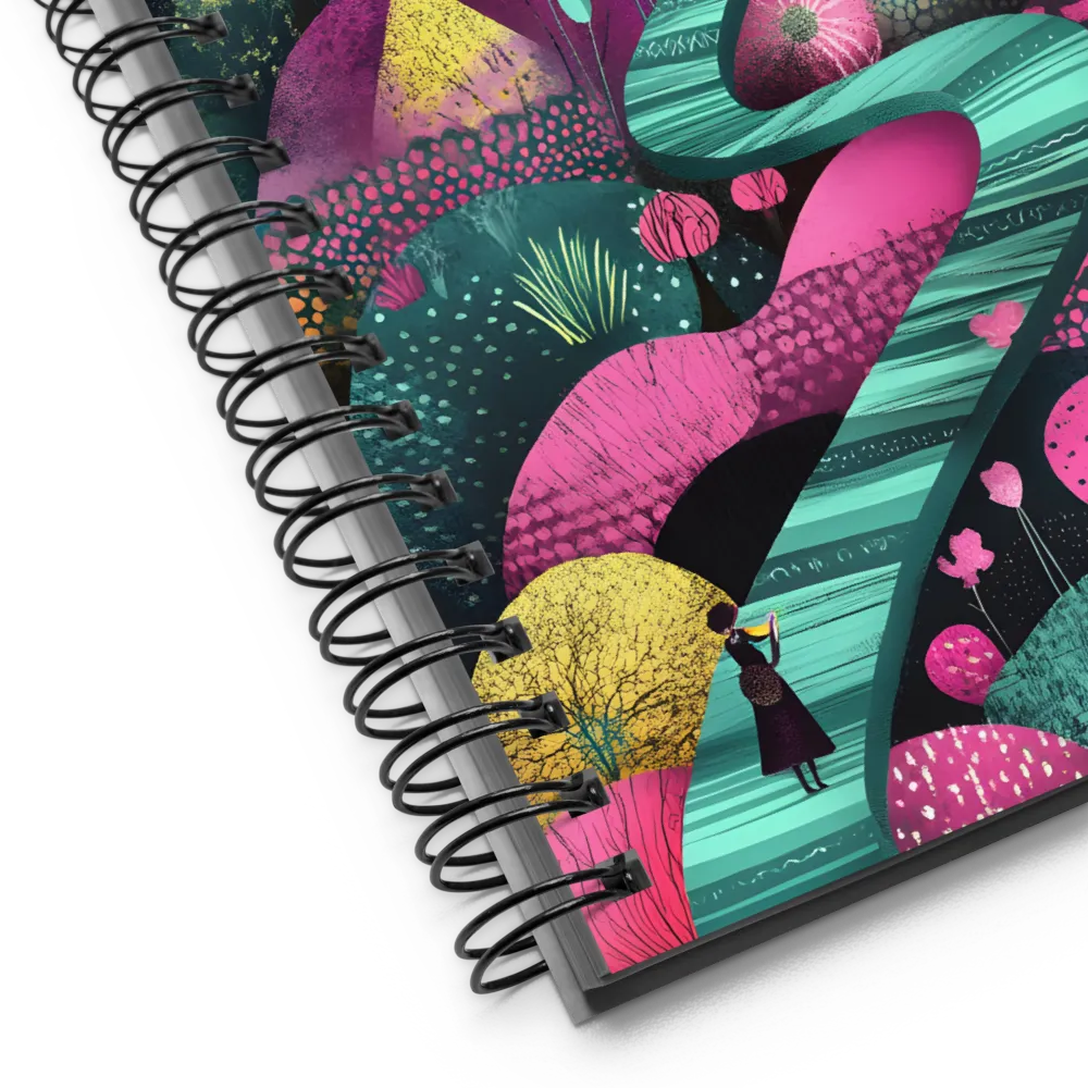 Whimsical Journey through Colorful Lands | Spiral Notebook