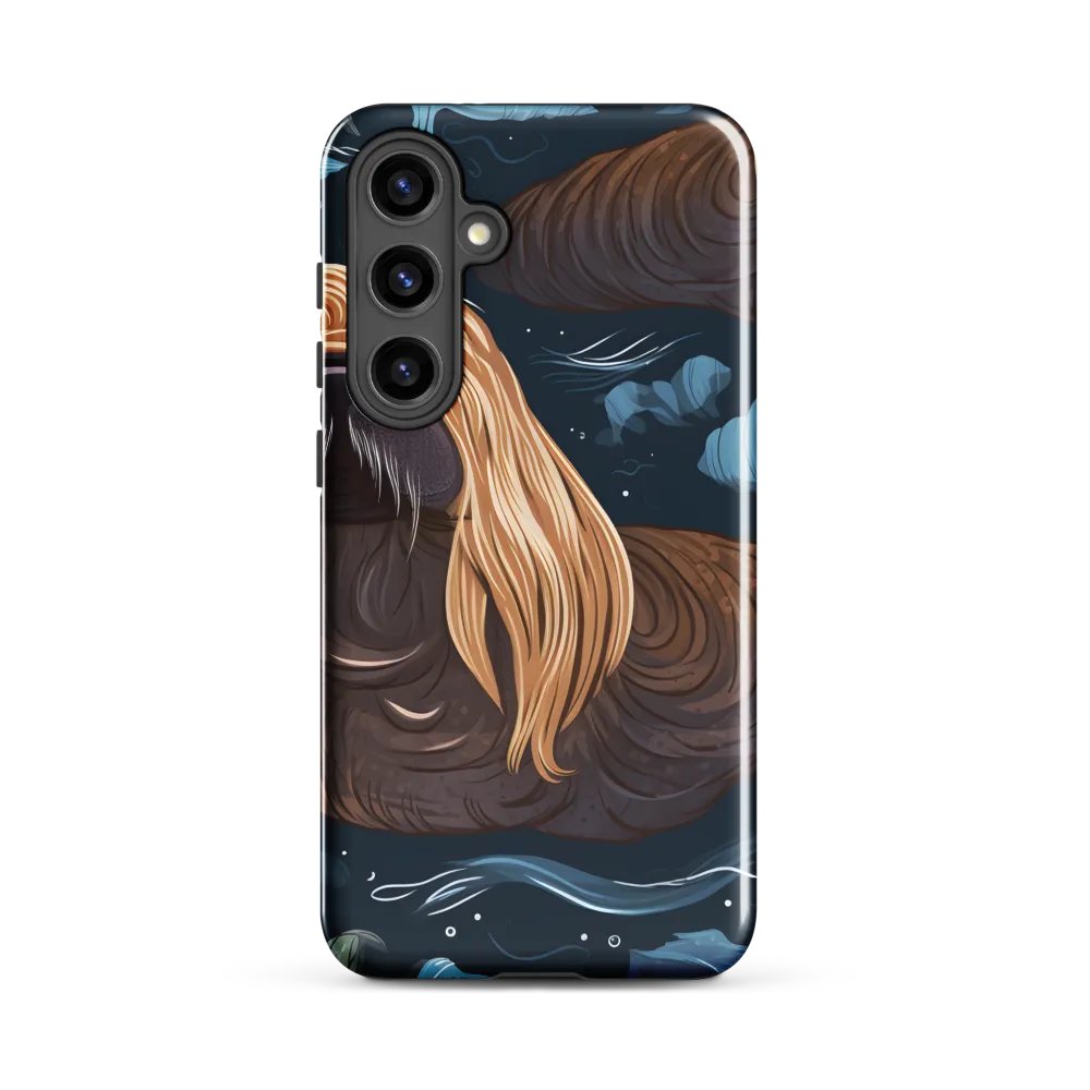 Whimsical Walruses in Deep Blue