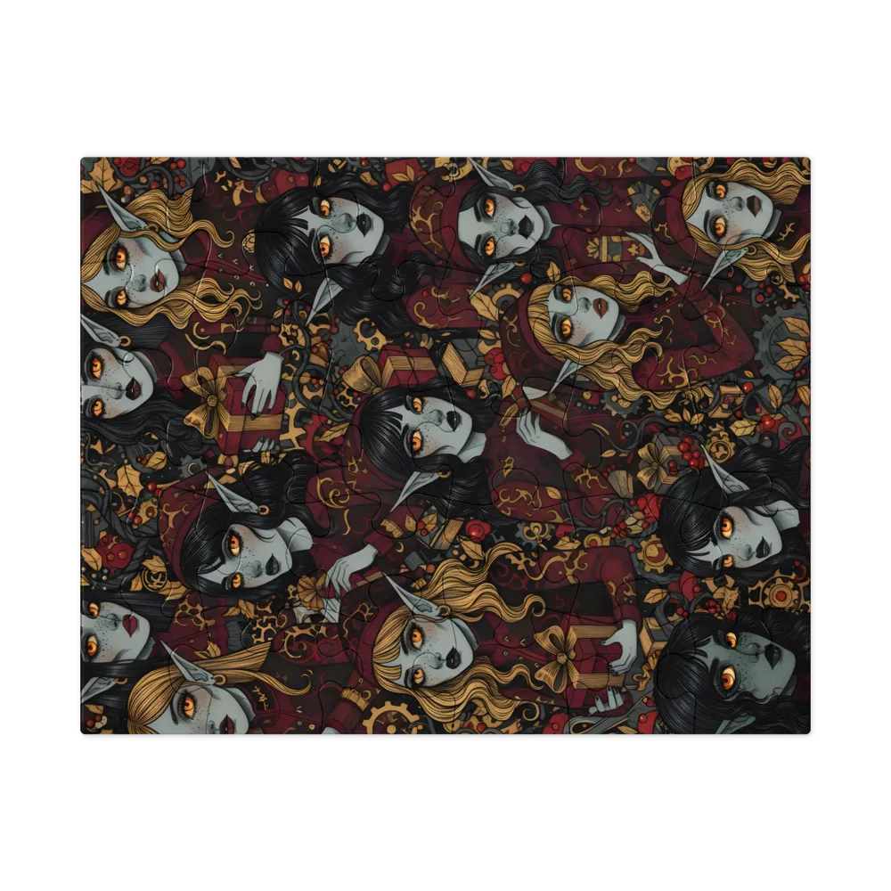 Elven Gift Givers 
 Jigsaw Puzzle in Tin Box