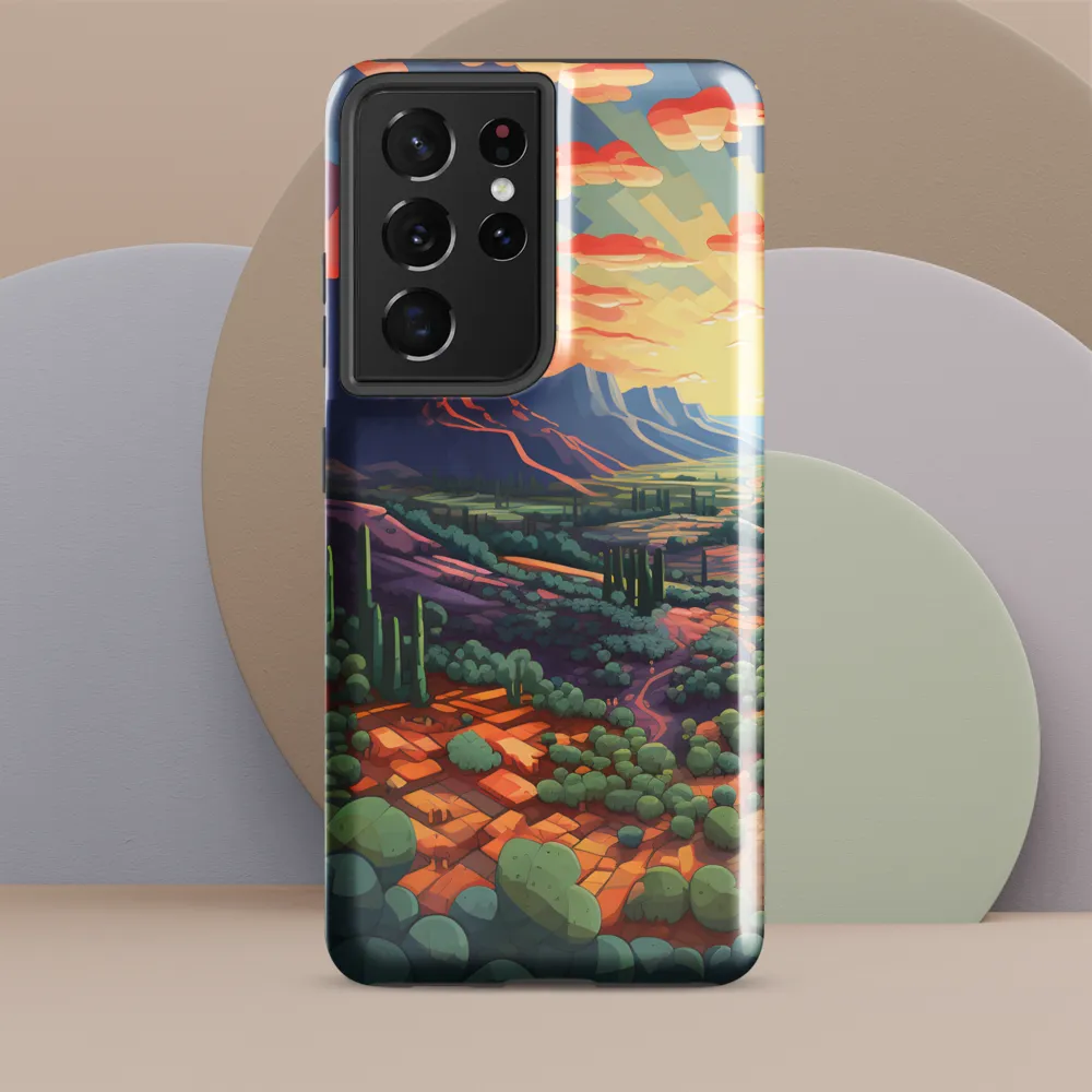 Desert Serenity at Dusk | Phone Case |  S21 Ultra | Tough Case | Glossy