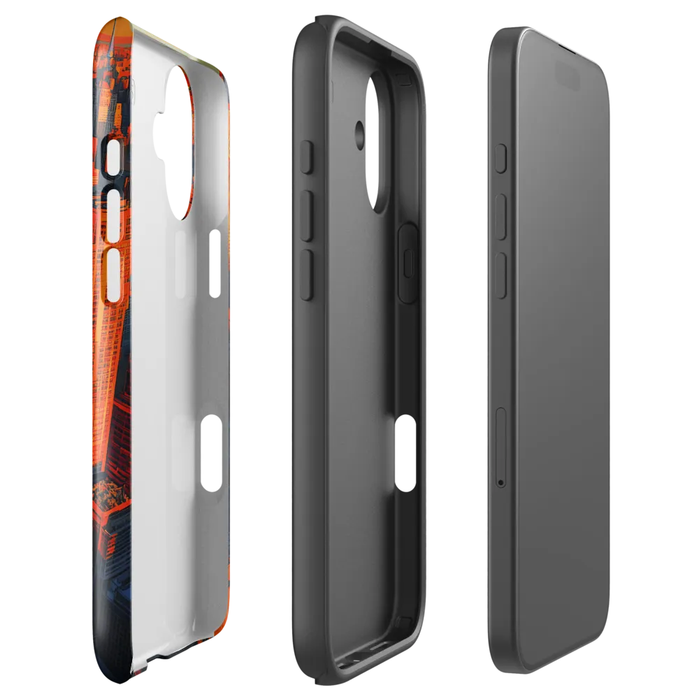 Urban Dawn: A Digital Ode to Skyscrapers | Phone Case |  16 Plus | Tough Case | Glossy