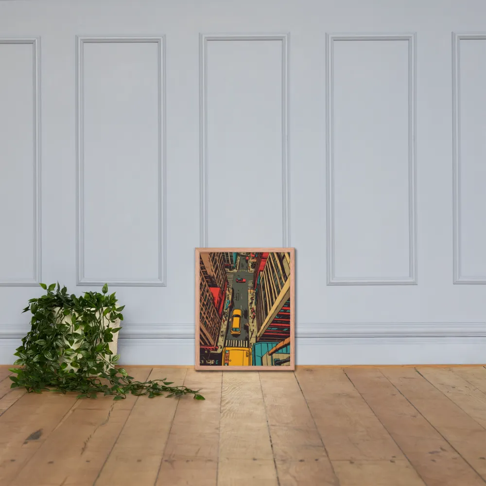 Urban Symphony | Poster with Red oak Frame | 16″×20″
