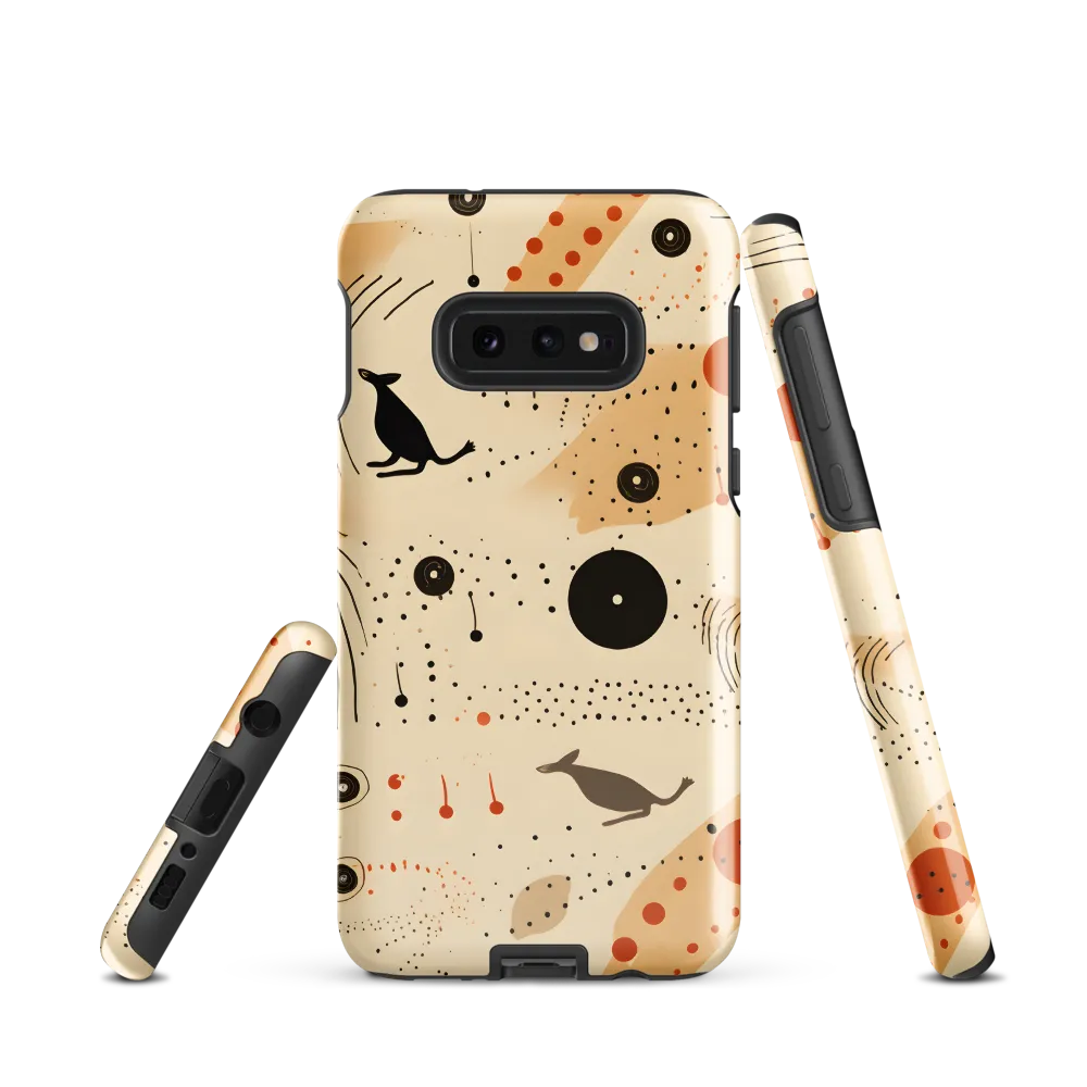 Playful Patterns in Earth Tones | Phone Case |  S10e | Tough Case | Glossy