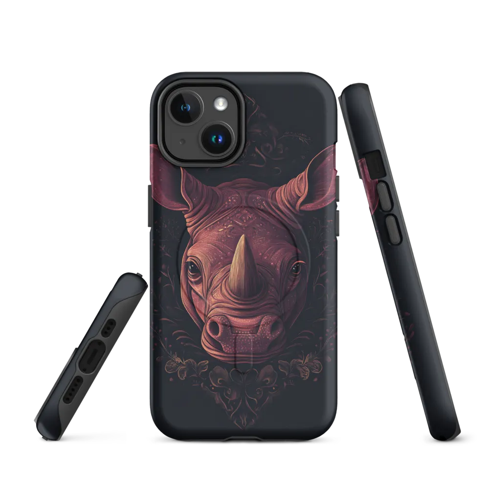 Regal Rhinoceros | Phone Case |  14 | MagSafe® Tough Case | Matte