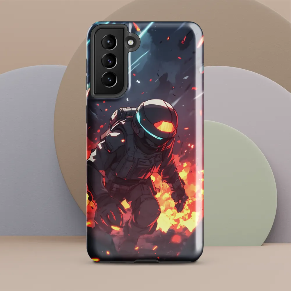 Astronaut Amidst Chaos