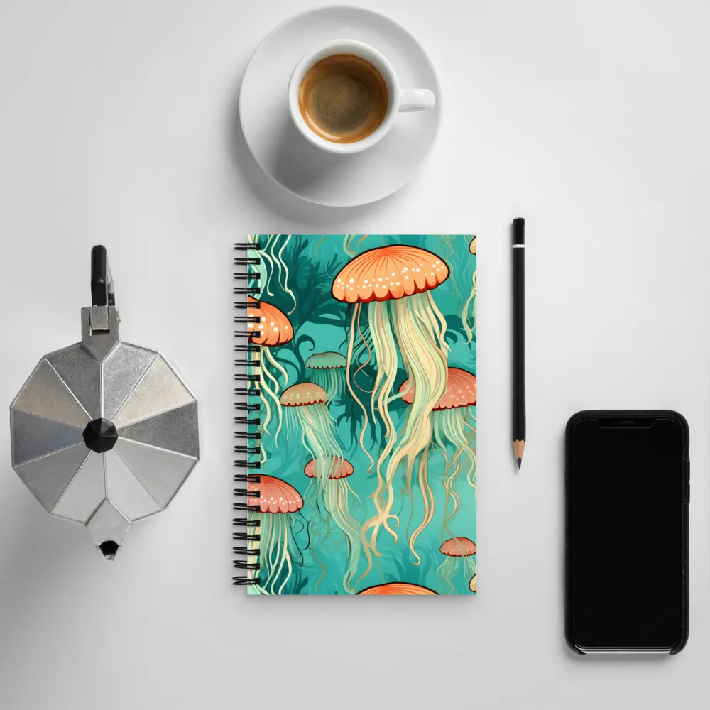 Ethereal Dance of Jellyfish | Spiral Notebook