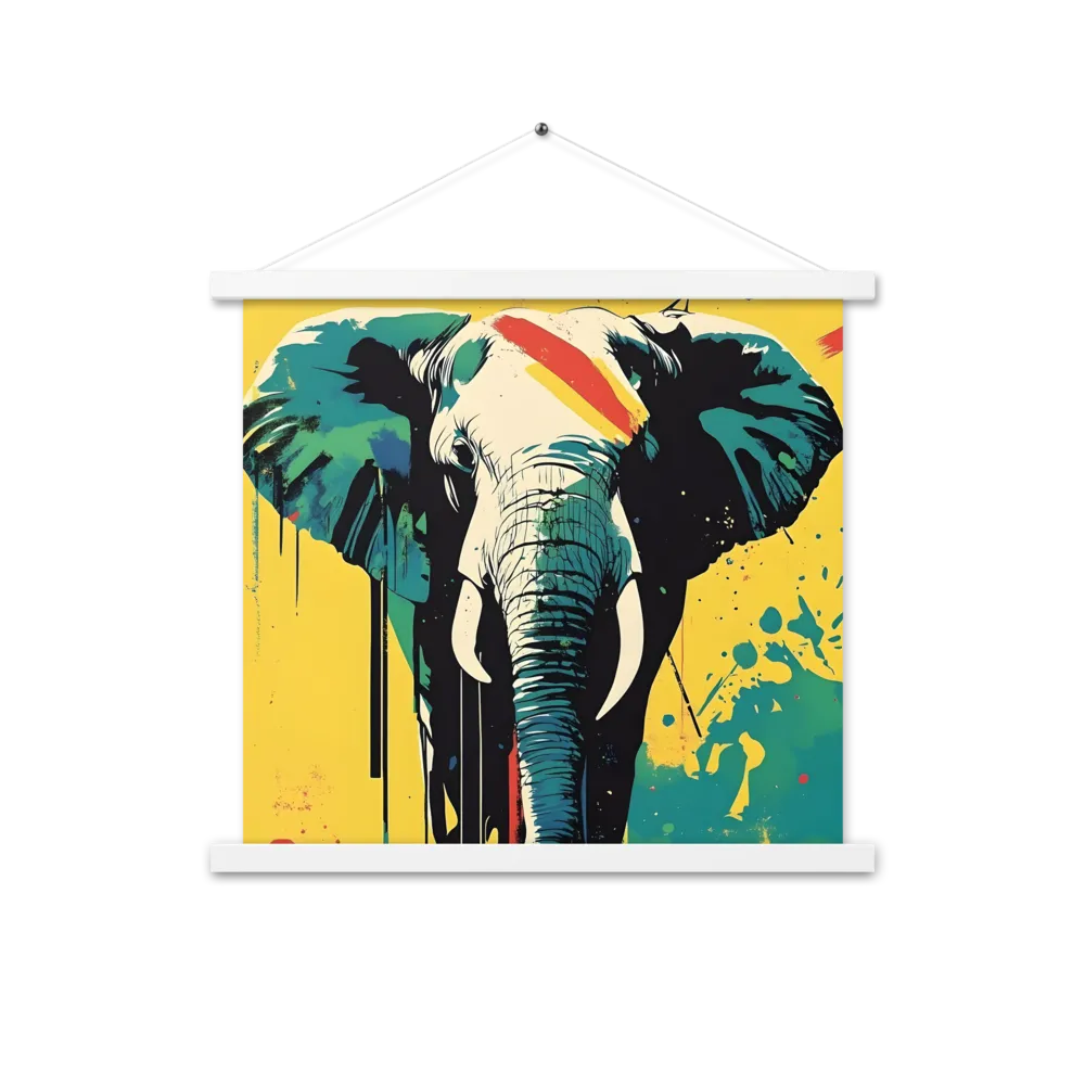 Elegance of the Wild: A Colorful Harmony | Poster With White Wood Hanger | 18″×18″