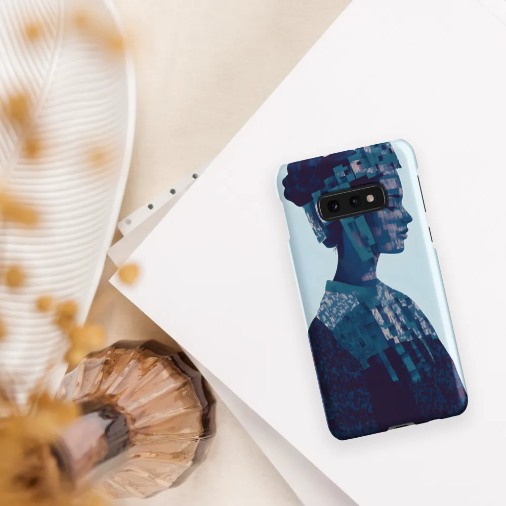 Digital Portrait in Abstract Blue