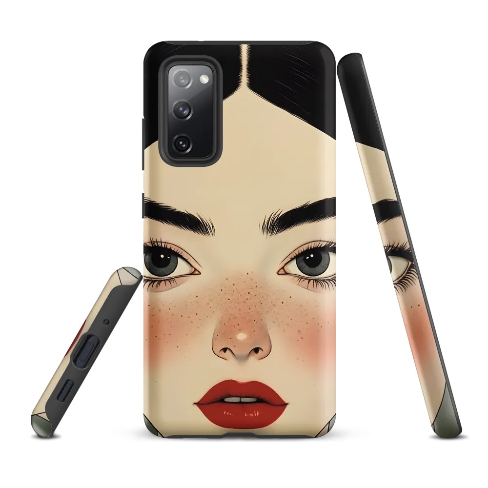Serenity Captured: A Modern Portrait | Phone Case |  S20 FE | Tough Case | Matte