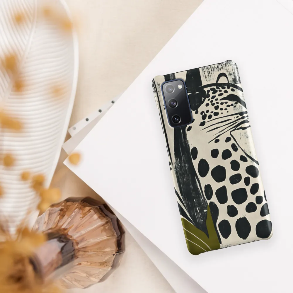 Leopard in Silhouette: A Modern Appeal | Phone Case |  S20 FE | Snap Case | Matte