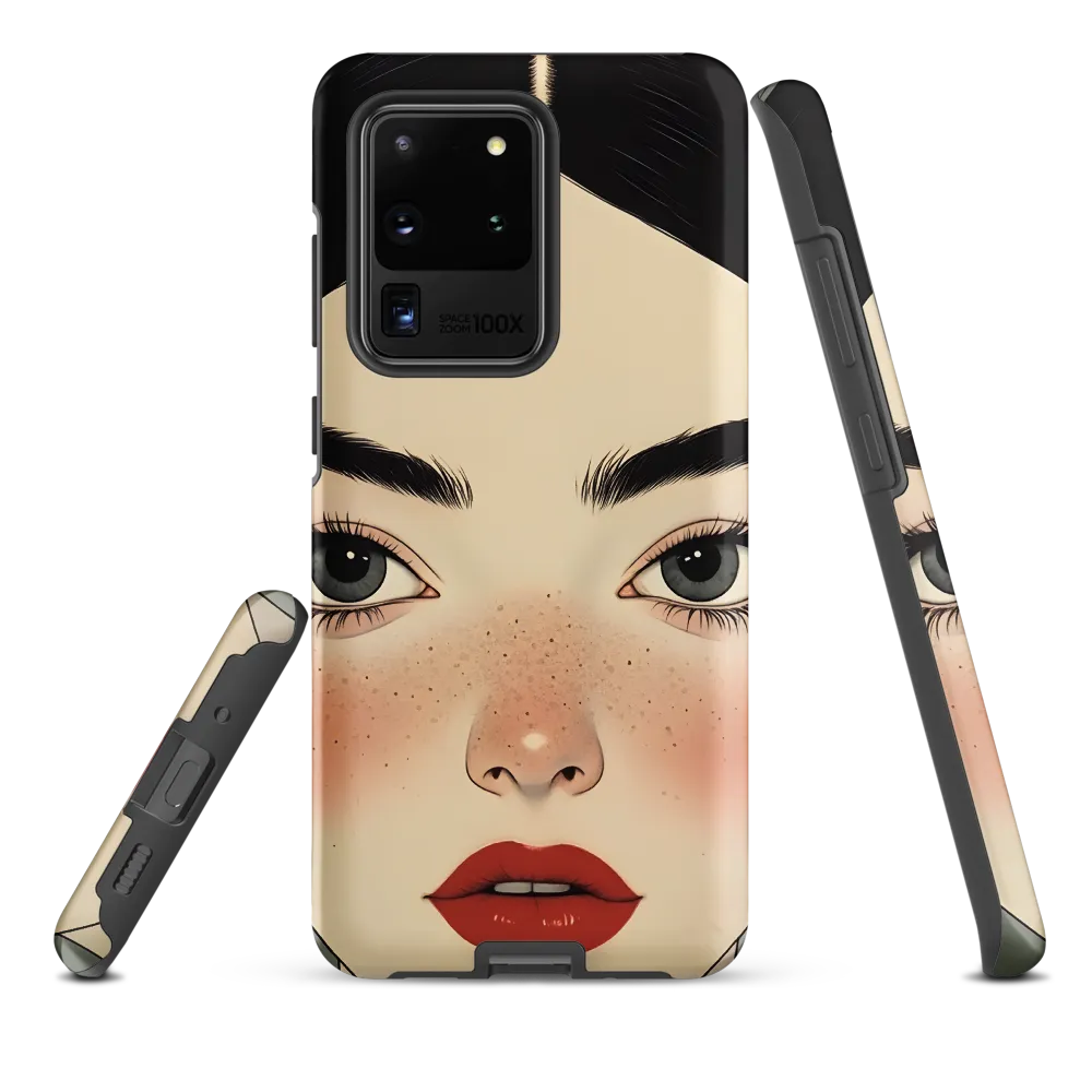 Serenity Captured: A Modern Portrait | Phone Case |  S20 Ultra | Tough Case | Matte