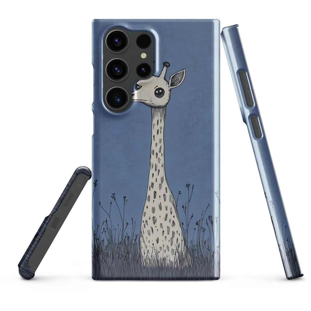 Whimsical Giraffe in Blue