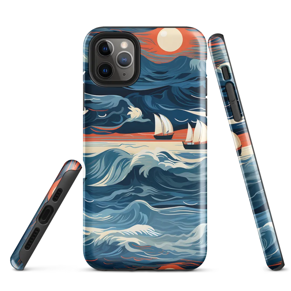 Ocean Whispers: A Voyage at Dusk | Phone Case |  11 Pro Max | Tough Case | Glossy