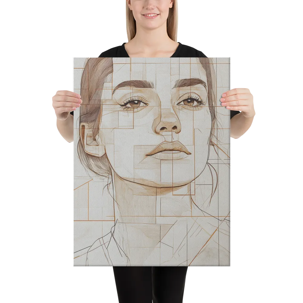 Geometric Serenity: A Minimalist Portrait
