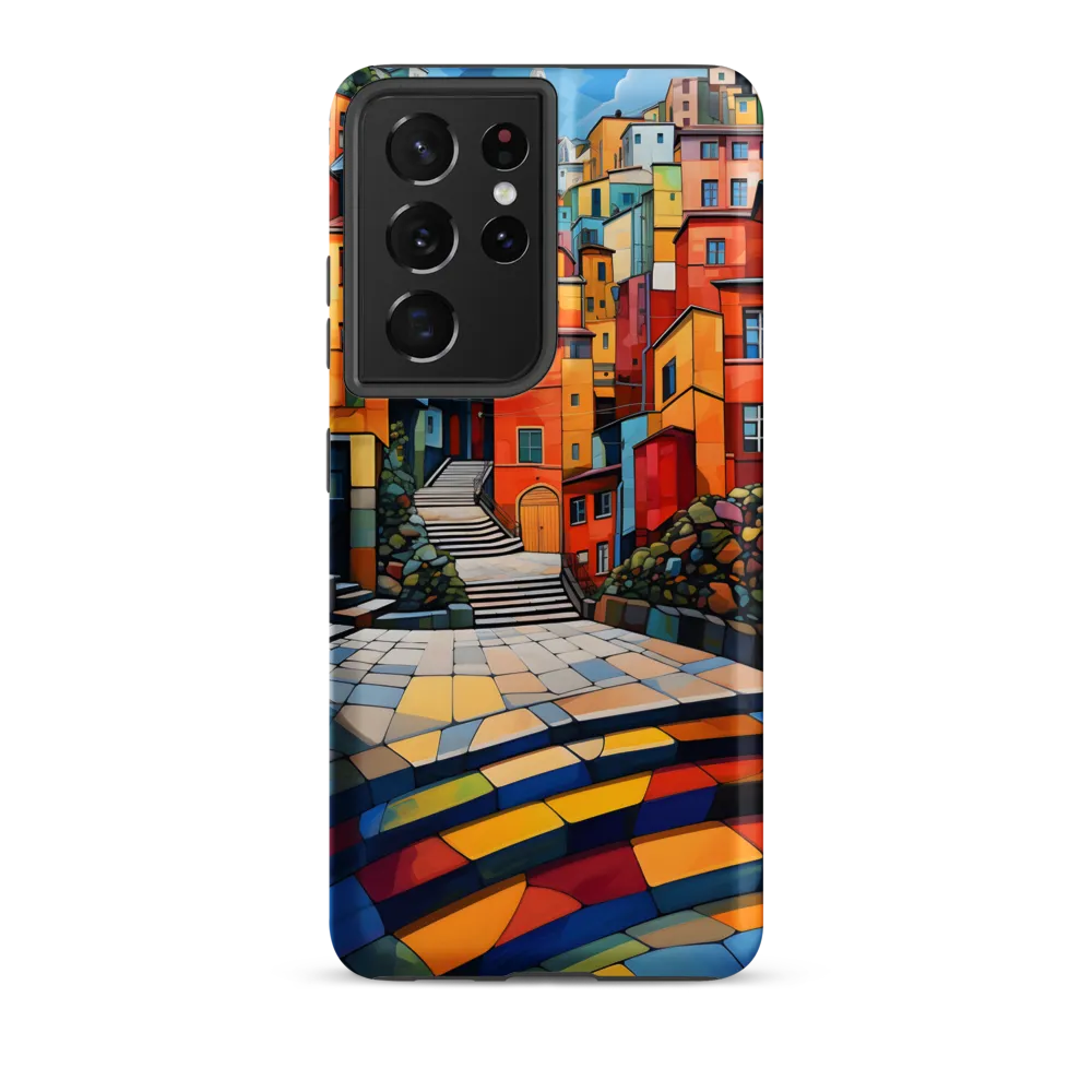 Vibrant Village: A Cubist Journey