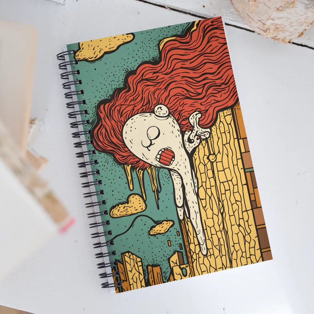 Whimsical Gaze from the Cliff | Spiral Notebook