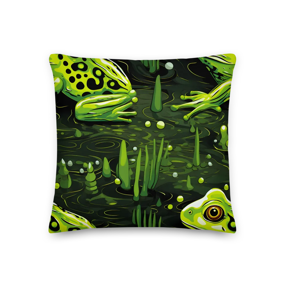 Green Harmony: Life Beneath the Surface | Pillow | 18″×18″