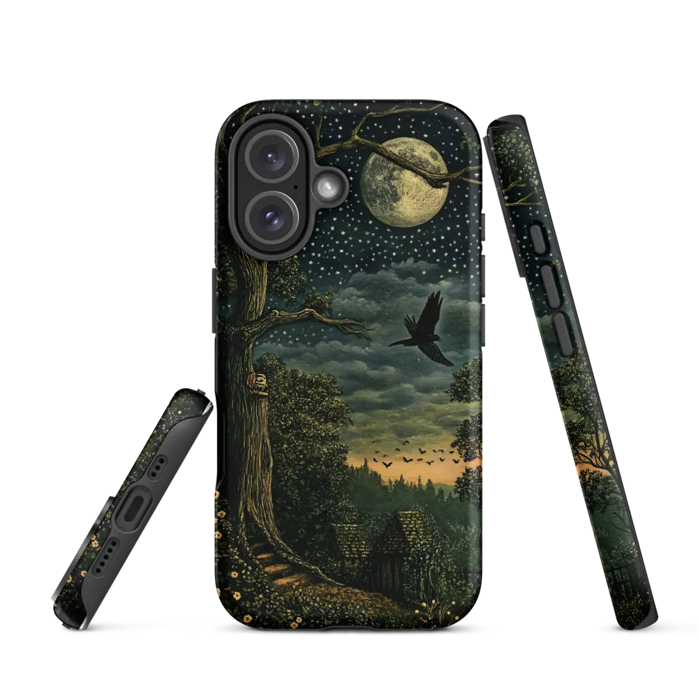 Mystical Nightscape Under the Full Moon | Phone Case