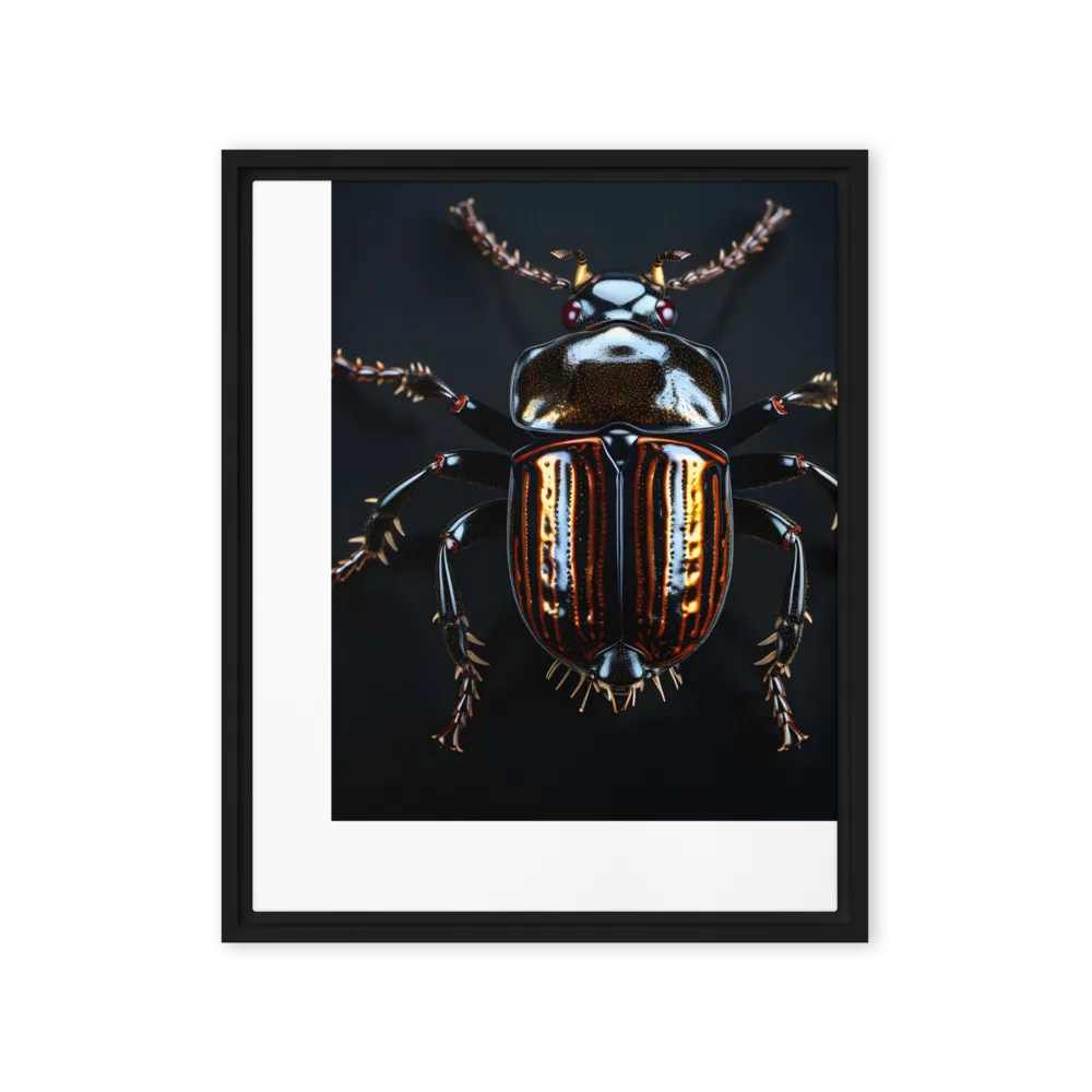 Luminous Insect Majesty | Canvas with Black Frame | 16″×20″