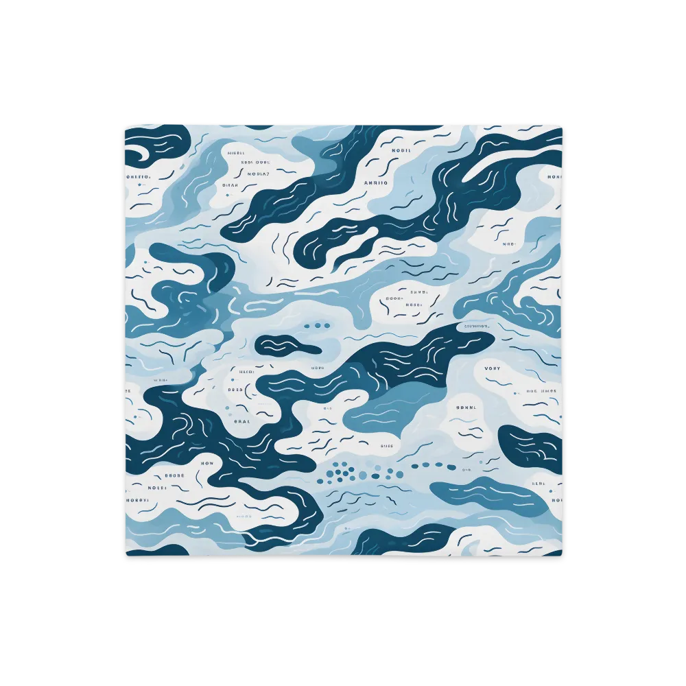 Flowing Waters: An Abstract Journey | Pillow Case | 18″×18″