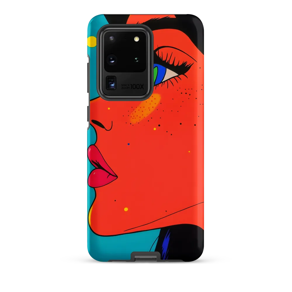 Vibrant Feminine Profile in Pop Art
