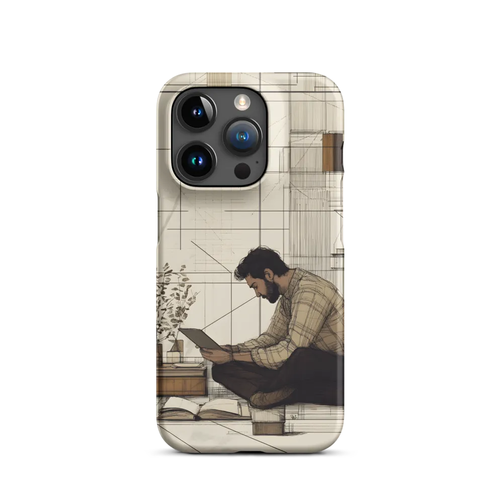 Quiet Reflections in Line | Phone Case |  15 Pro | Snap Case | Matte