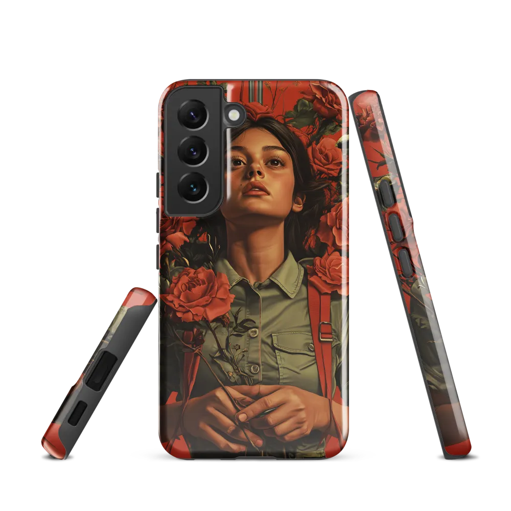Harmony and Strength: A Portrait Among Roses