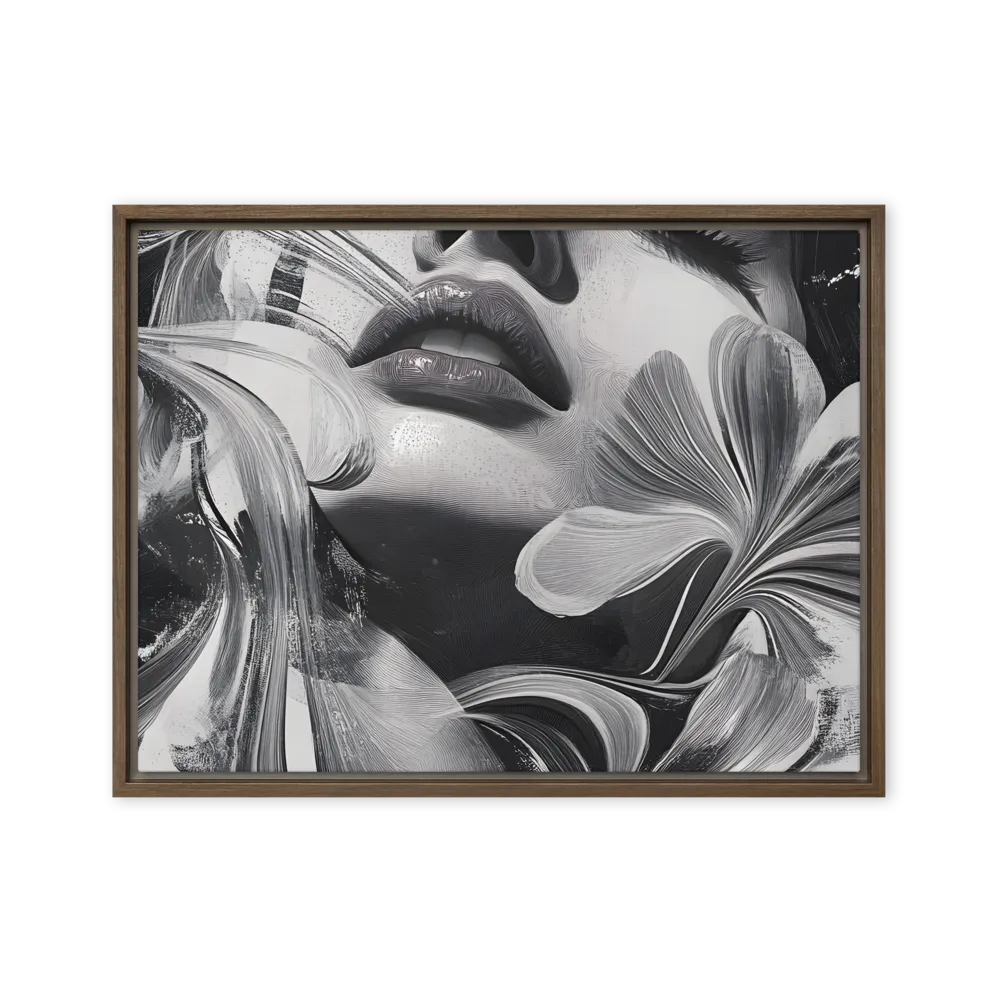 Harmony of Flows | Canvas with Brown Frame | 18″×24″