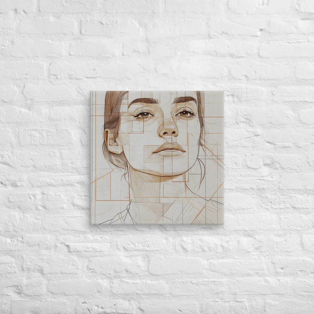 Geometric Serenity: A Minimalist Portrait