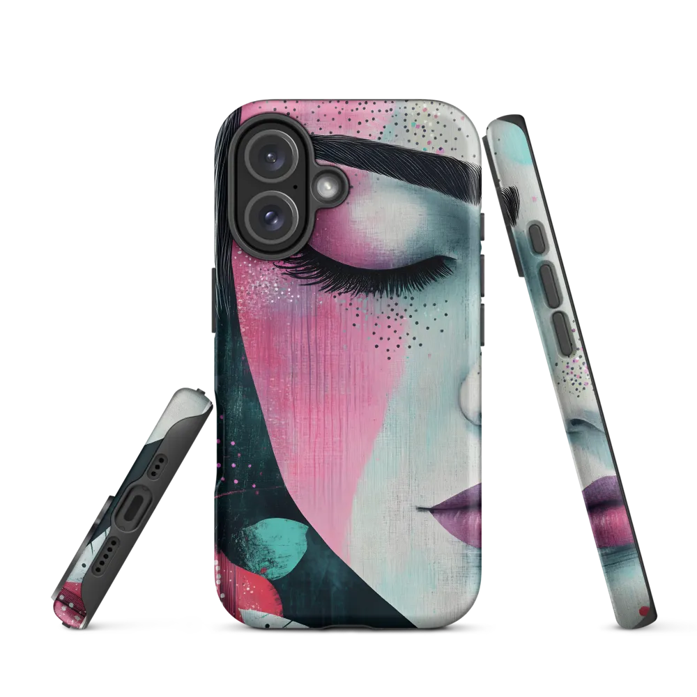 Serenity in Color: A Modern Portrait | Phone Case |  16 | Tough Case | Matte