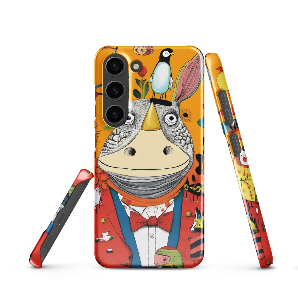 Whimsical Rhinoceros: A Playful Encounter