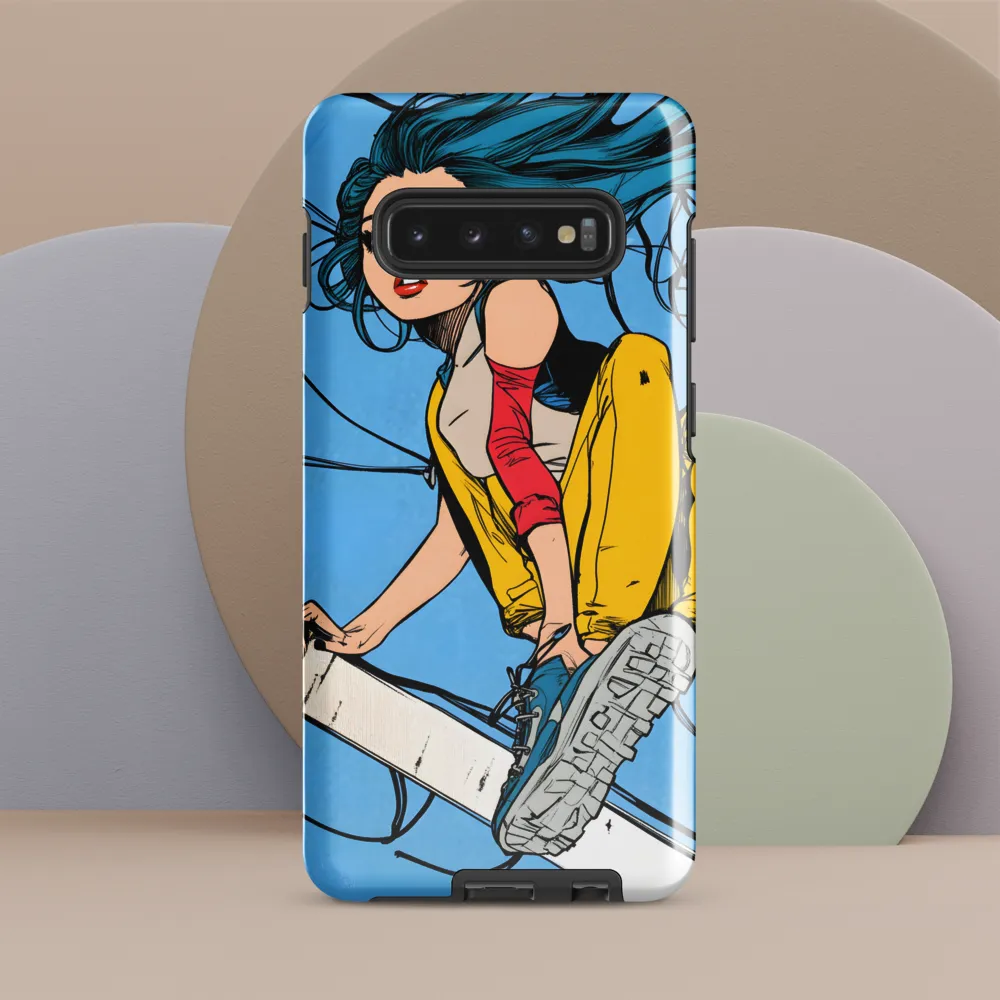 Urban Breeze: A Young Adventurer | Phone Case |  S10 Plus | Tough Case | Glossy