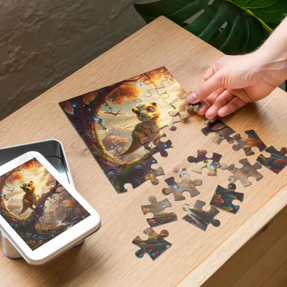 Luminous Grove Hatchling 
 Jigsaw Puzzle in Tin Box