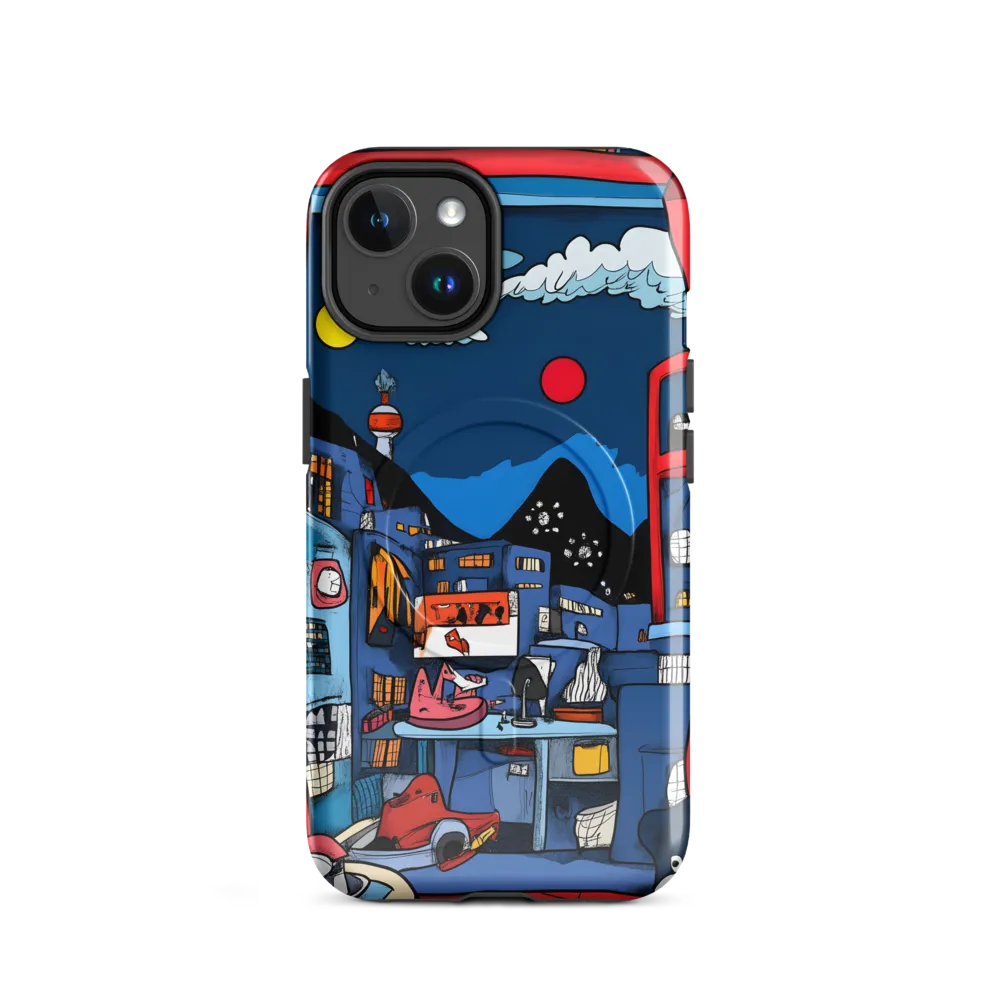 Whimsical Cityscape at Night