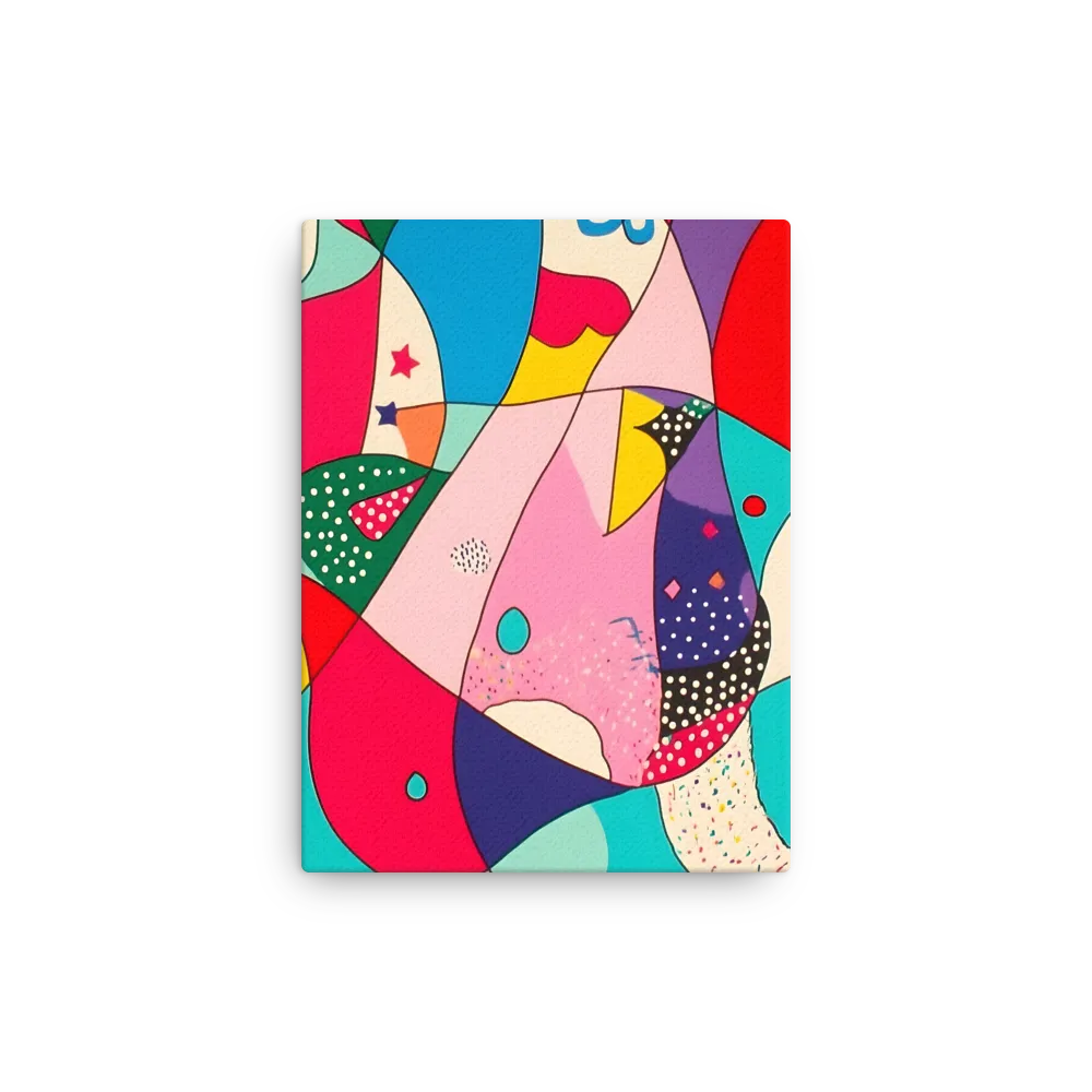 Playful Geometry in Color | Thin Canvas | 9″×12″
