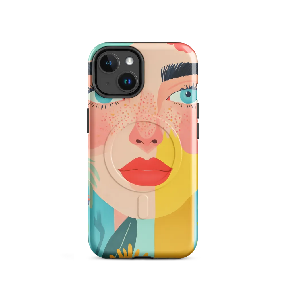 Floral Serenity: A Modern Portrait