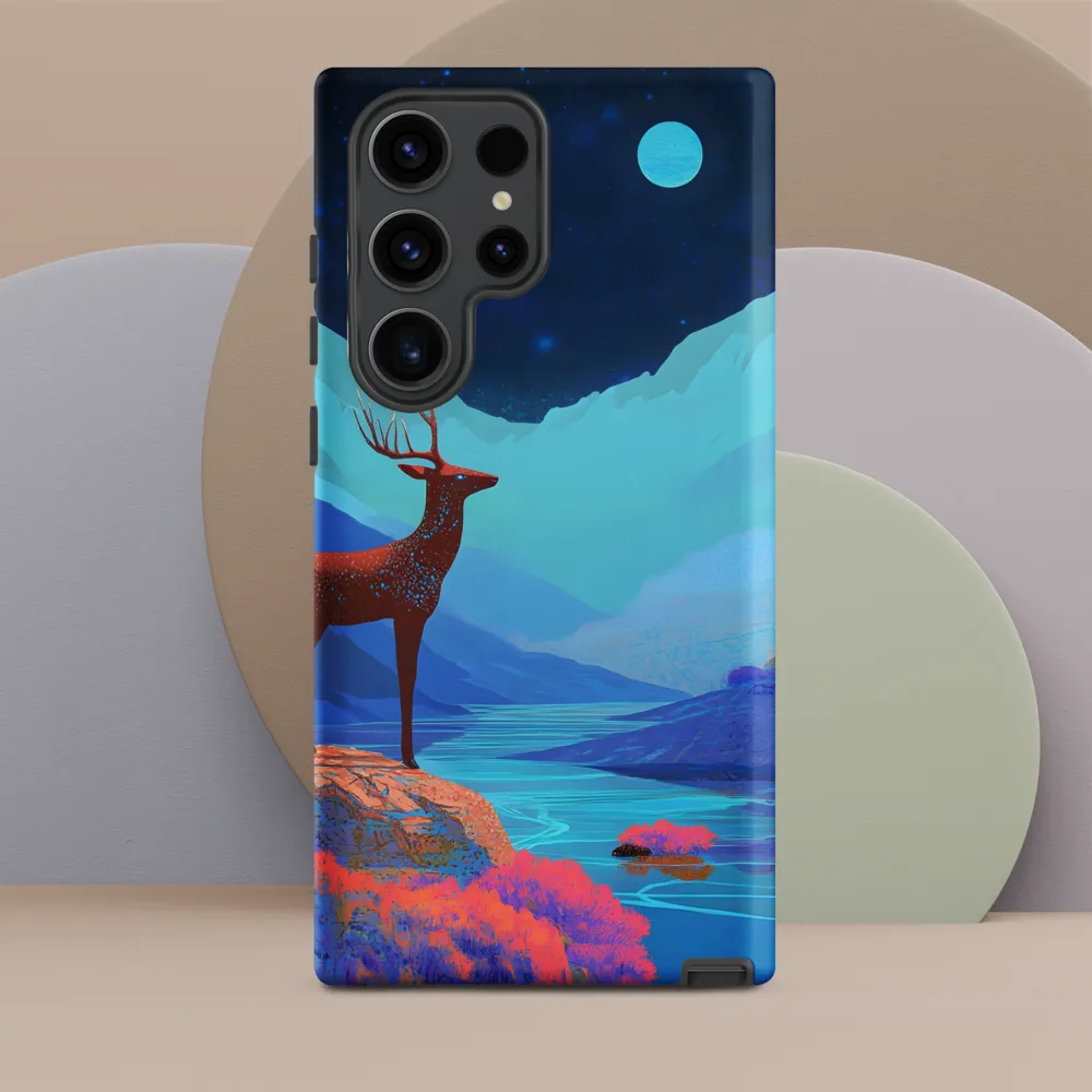 Cosmic Serenity: The Starlit Stag | Phone Case |  S23 Ultra | Tough Case | Matte