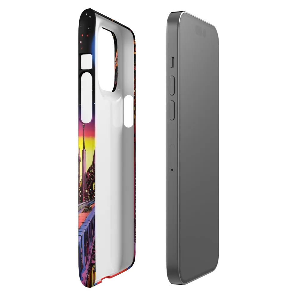 Futuristic Cosmos: A Journey Through Neon Cities | Phone Case |  14 Pro Max | Snap Case | Matte