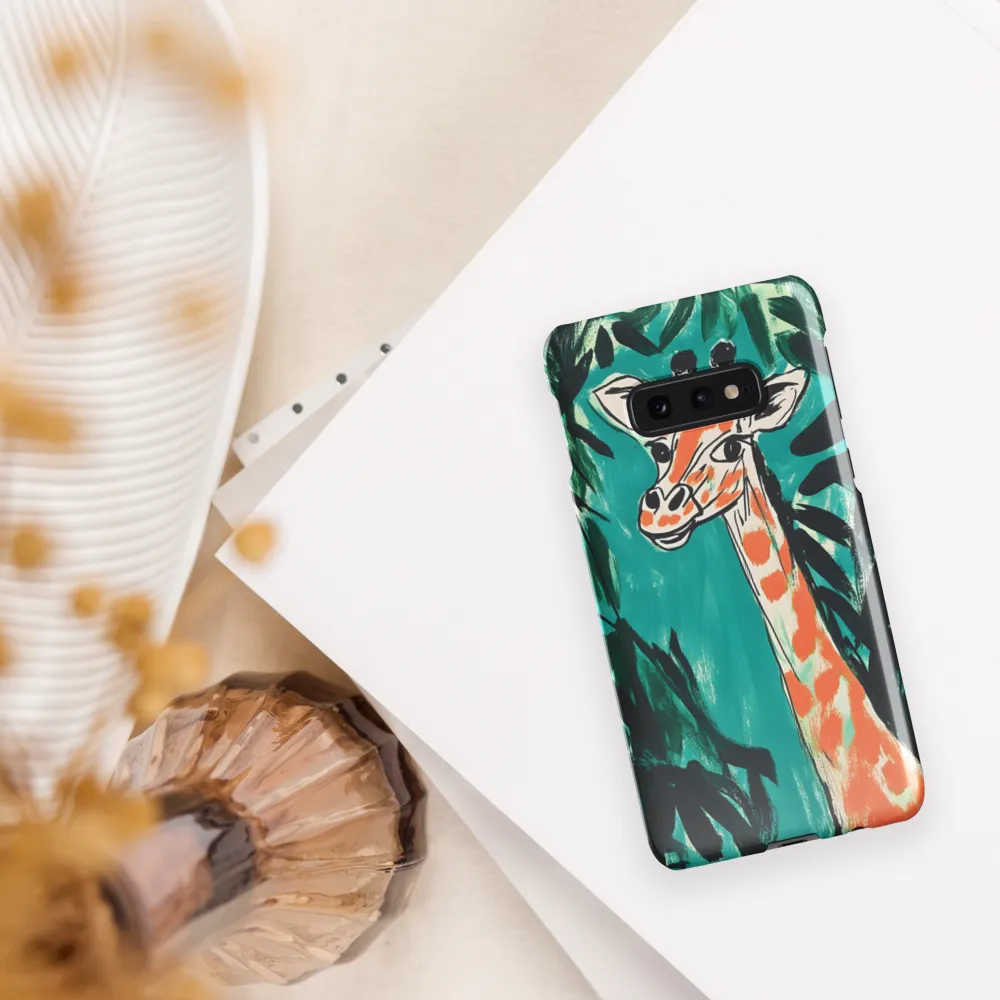 Curious Giraffe in Lush Greenery | Phone Case |  S10e | Snap Case | Glossy