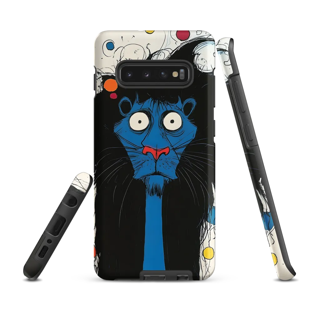 Whimsical Blue Lion