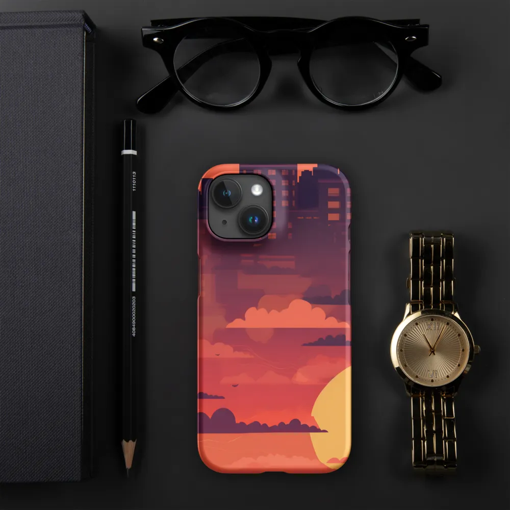 Urban Dusk: A Symphony of Cityscapes | Phone Case |  15 | Snap Case | Matte