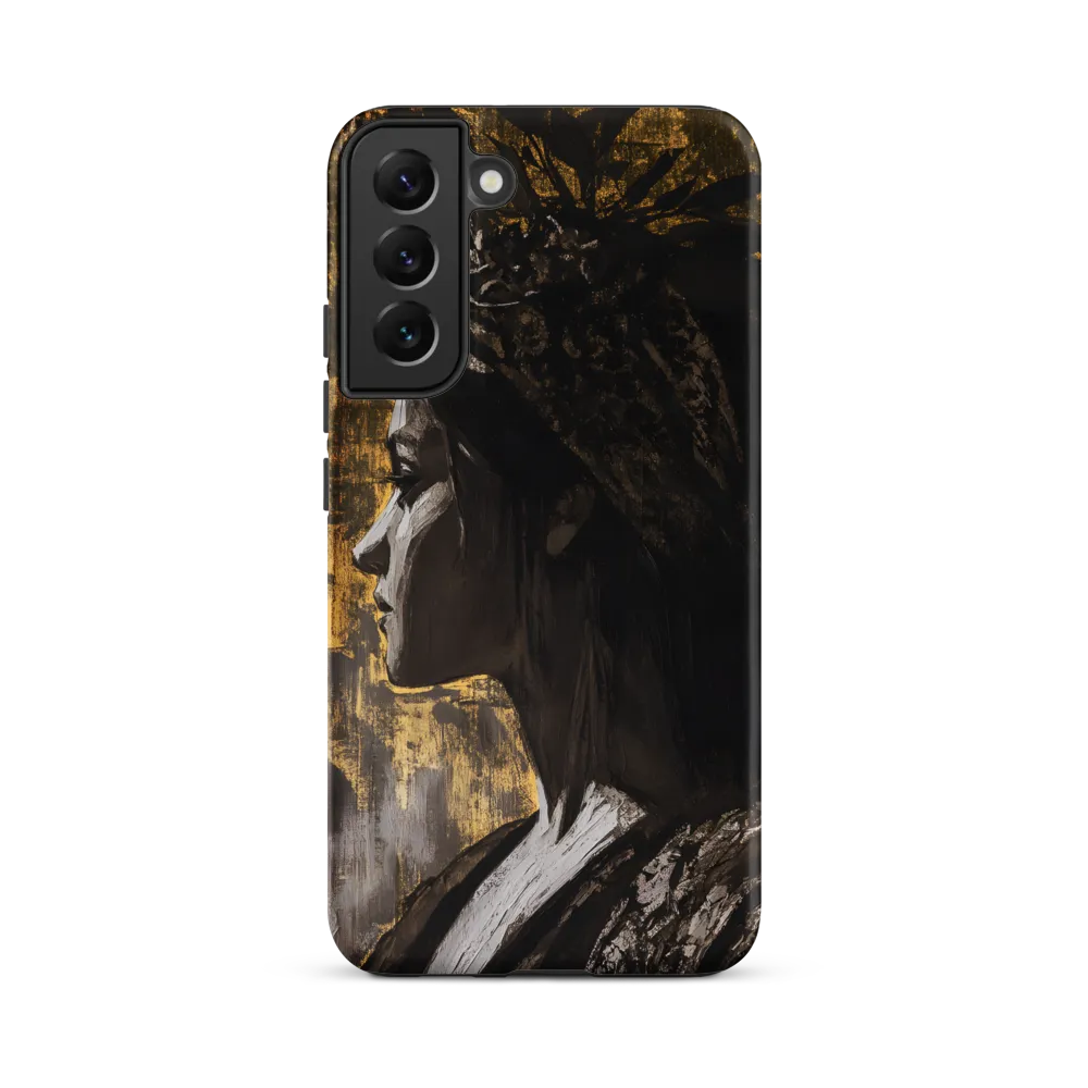 Golden Elegance: A Modern Profile Portrait